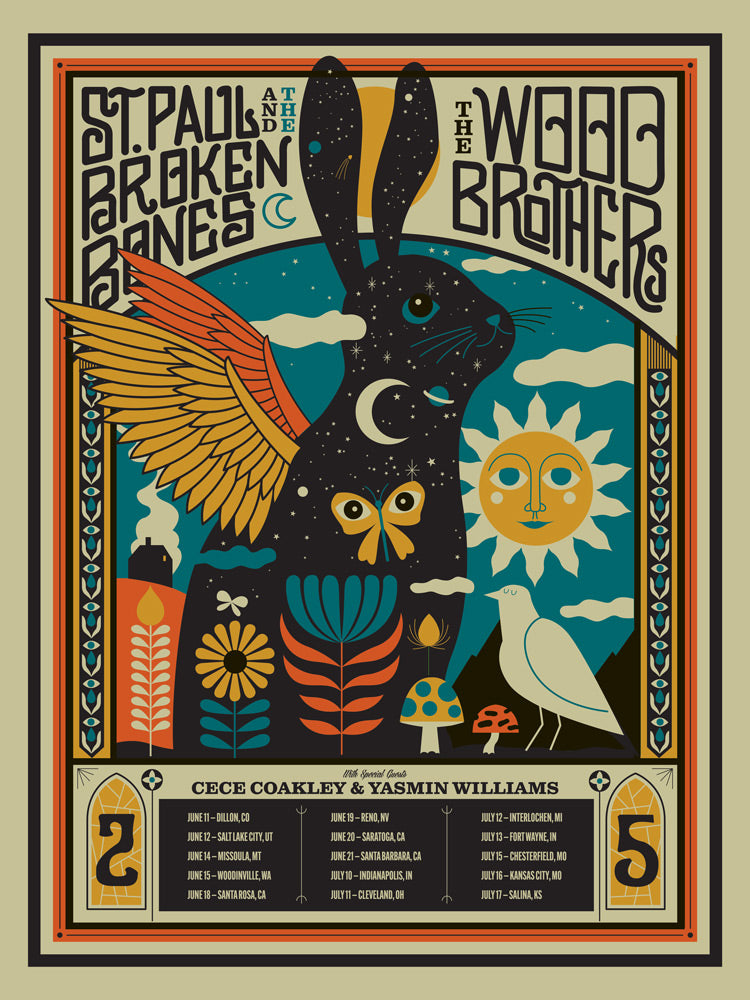 POSTER - SPBB & The Wood Brothers - 2025 Summer Tour