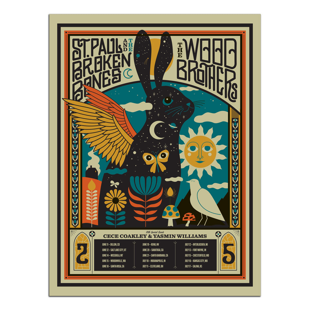 POSTER - SPBB & The Wood Brothers - 2025 Summer Tour