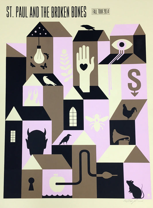 Poster - St. Paul & the Broken Bones Fall Tour 2014