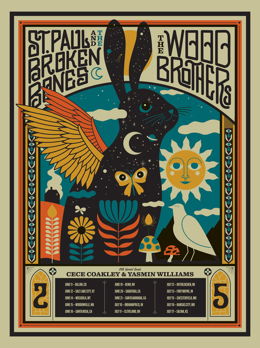 POSTER - SPBB & The Wood Brothers - 2025 Summer Tour